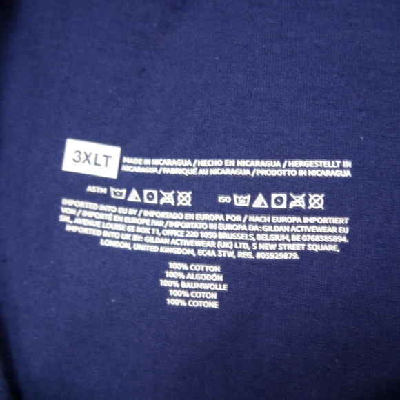 USA Patriotic American Flag Mens 3XLT Blue Crewneck Short Sleeve Casual T-Shirt - Picture 7 of 12